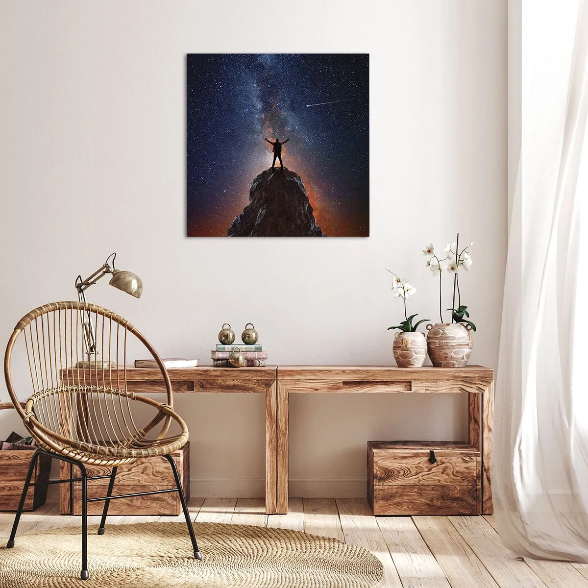 Cuadro sobre lienzo - Impresión de Imagen - ¡El poder está conmigo! - 70x70 cm