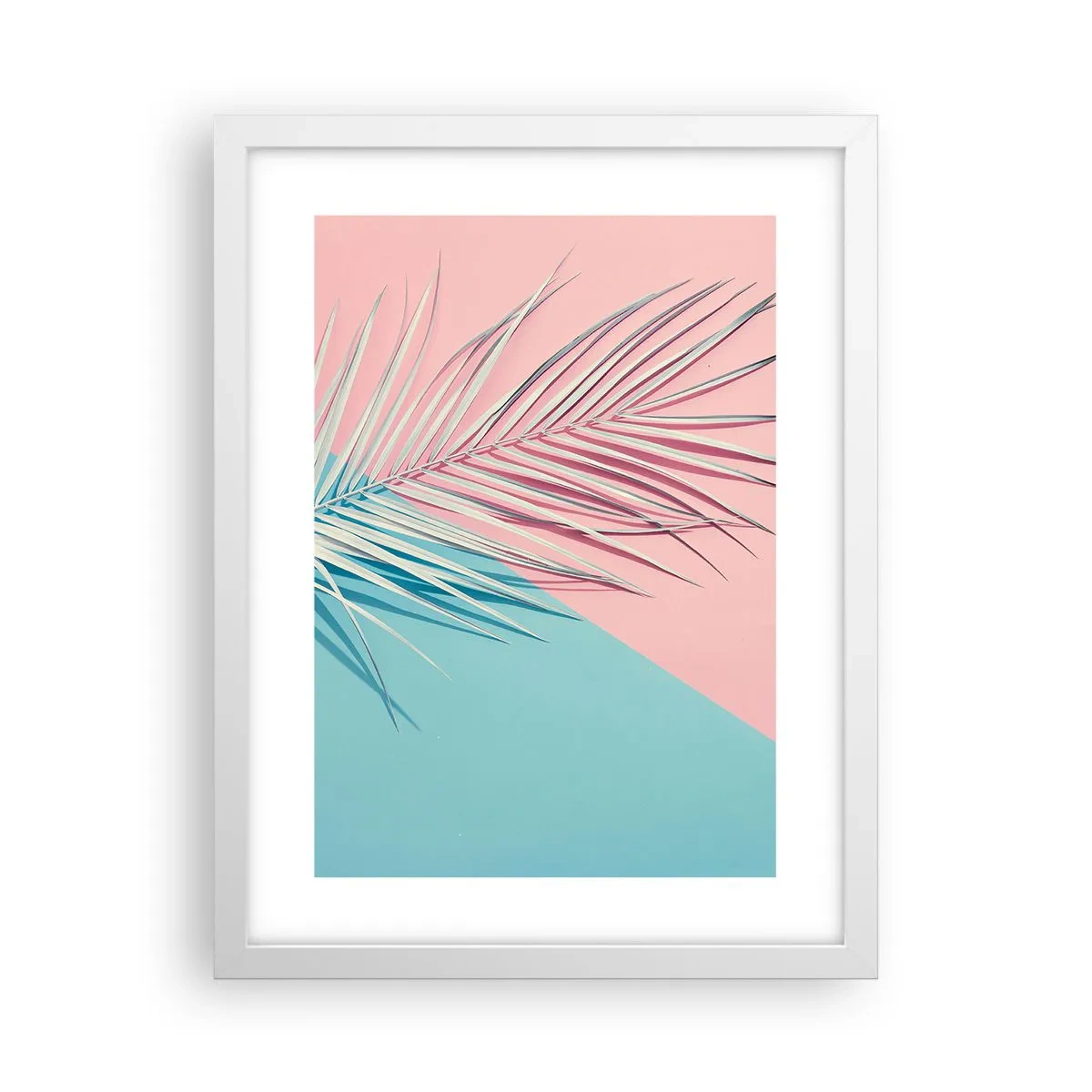 Póster en marco blanco - Impresión tropical - 30x40 cm