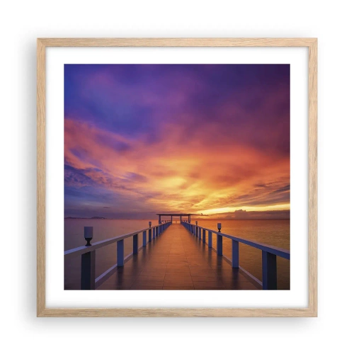 Póster en marco roble claro - Sin fin - 50x50 cm