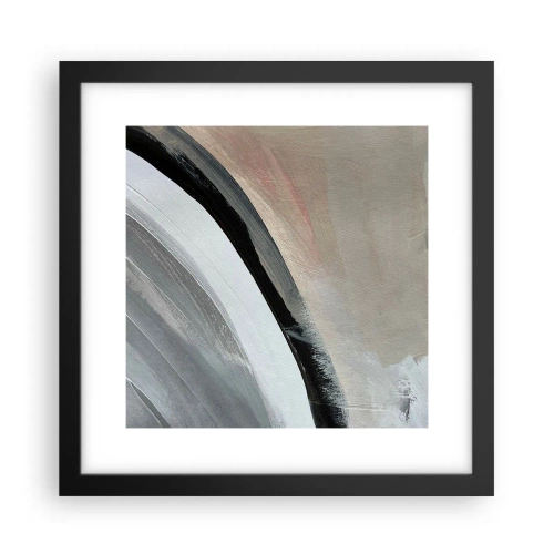 Póster en marco negro - Composición: un arco negro y gris - 30x30 cm