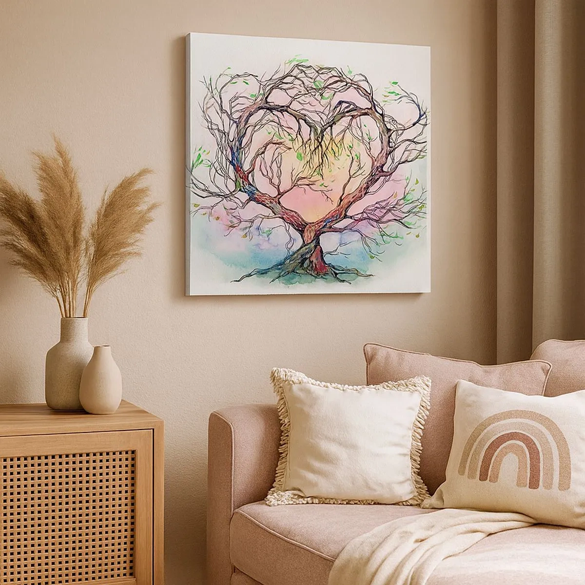 Cuadro sobre lienzo - Impresión de Imagen - Juntos contra los vientos - 30x30 cm