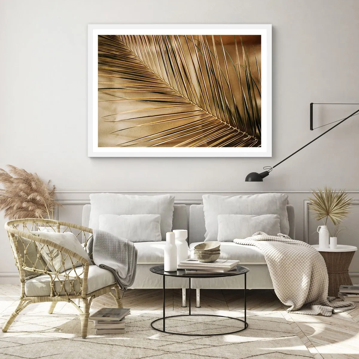 Póster en marco blanco - Una columnata natural - 40x30 cm