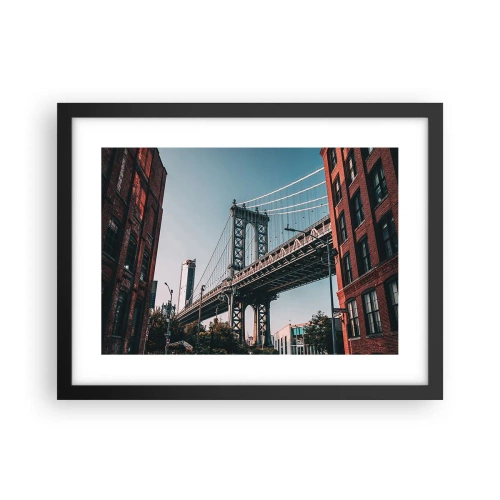 Póster en marco negro - Sobre el fluir de la ciudad - 40x30 cm