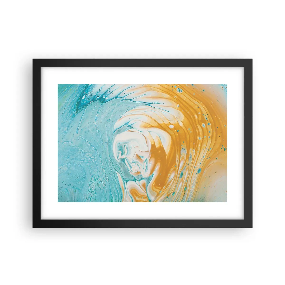 Póster en marco negro - Remolino pastel - 40x30 cm
