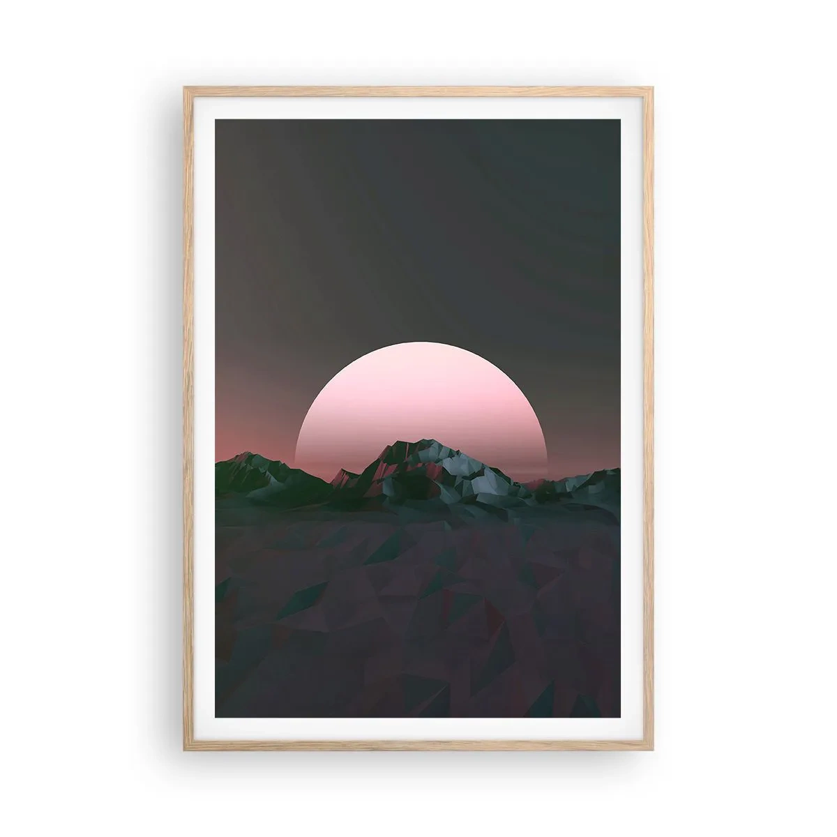 Póster en marco roble claro - En una galaxia muy muy lejana - 70x100 cm