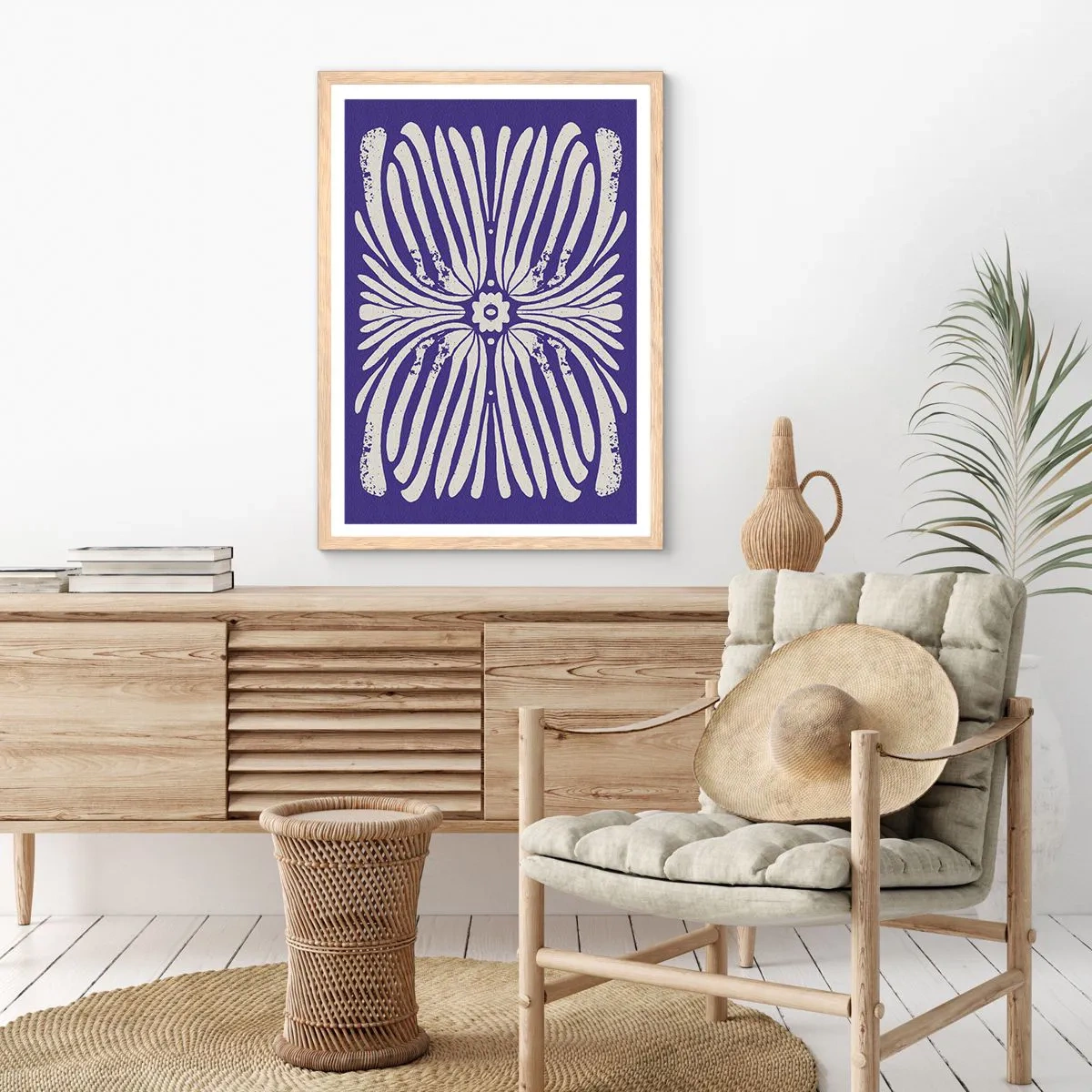 Póster en marco roble claro - Inspiraciones étnicas - 61x91 cm