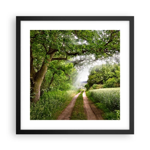 Póster en marco negro - Ensueño - 40x40 cm