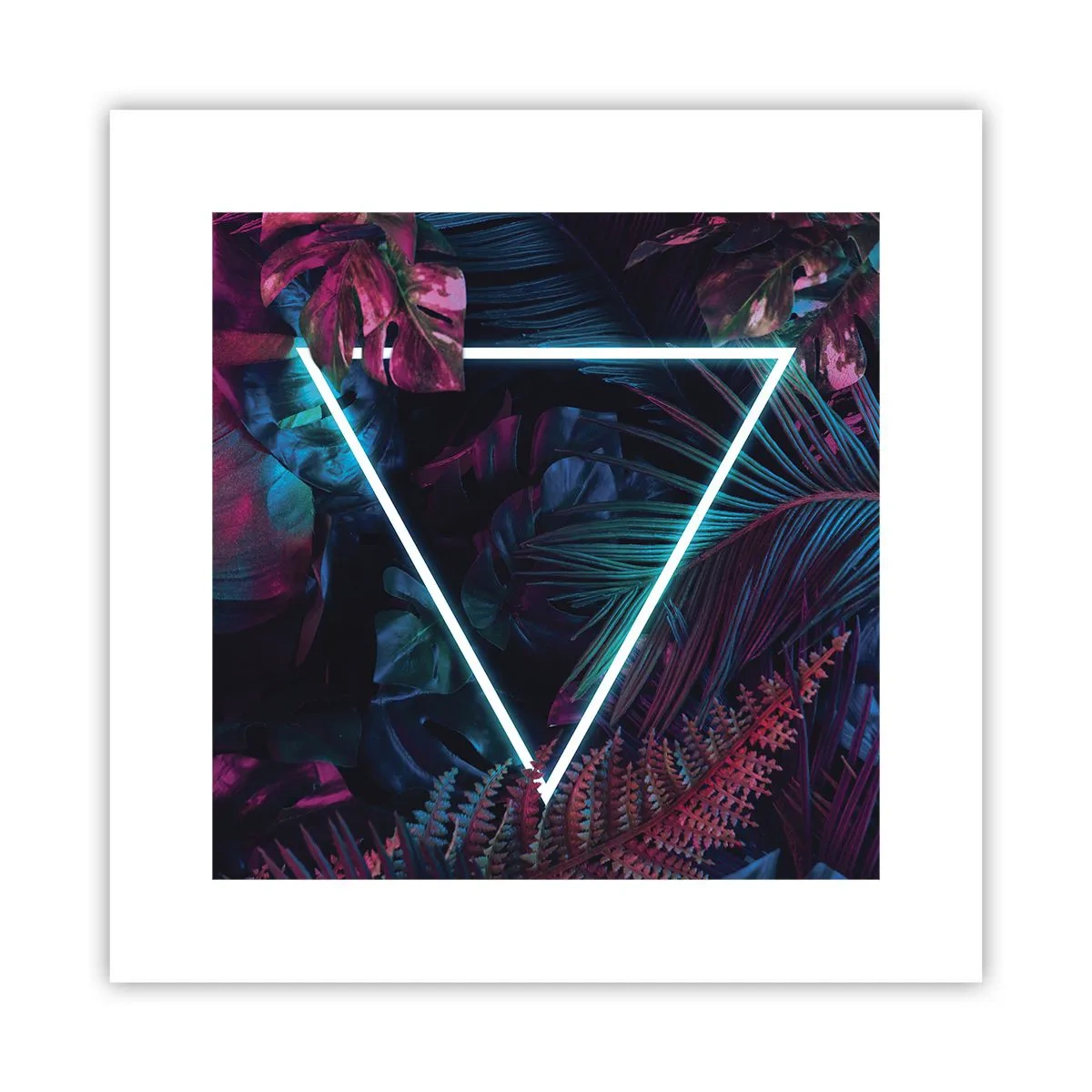 Póster - Jardín fluorescente - 30x30 cm
