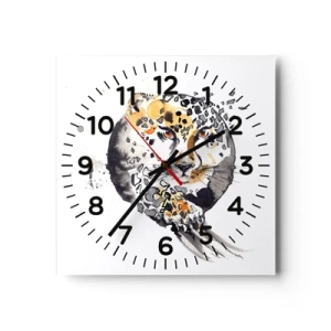 Reloj de pared - Reloj de vidrio - Belleza depredadora - 40x40 cm