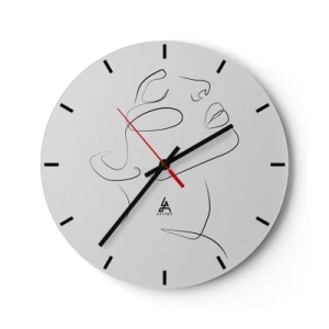 Reloj de pared - Reloj de vidrio - Meandros de un sueño - 40x40 cm