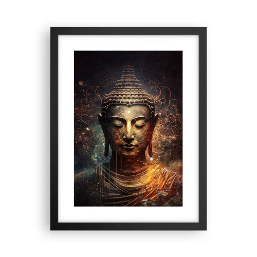Póster en marco negro - Equilibrio espiritual - 30x40 cm