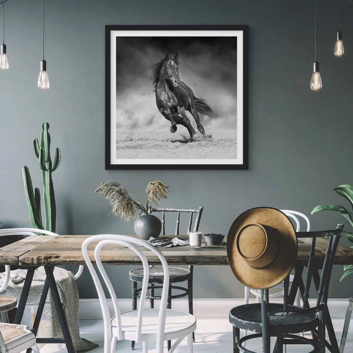 Póster en marco negro - Digno del propio emir - 60x60 cm