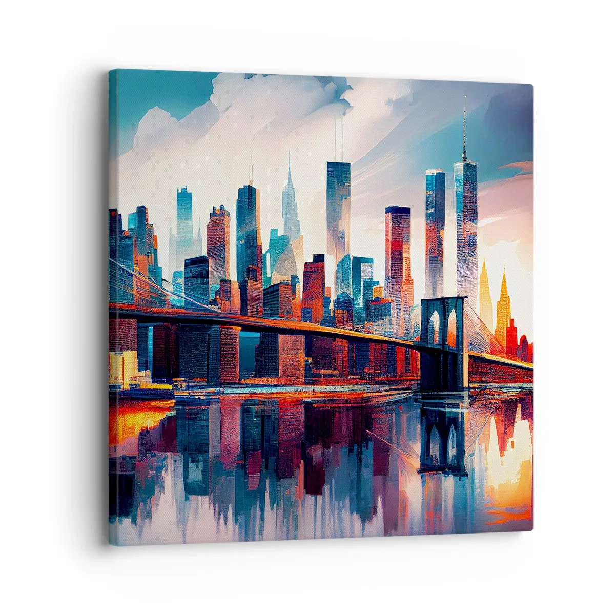 Cuadro sobre lienzo - Impresión de Imagen - Nueva York siempre luce - 30x30 cm