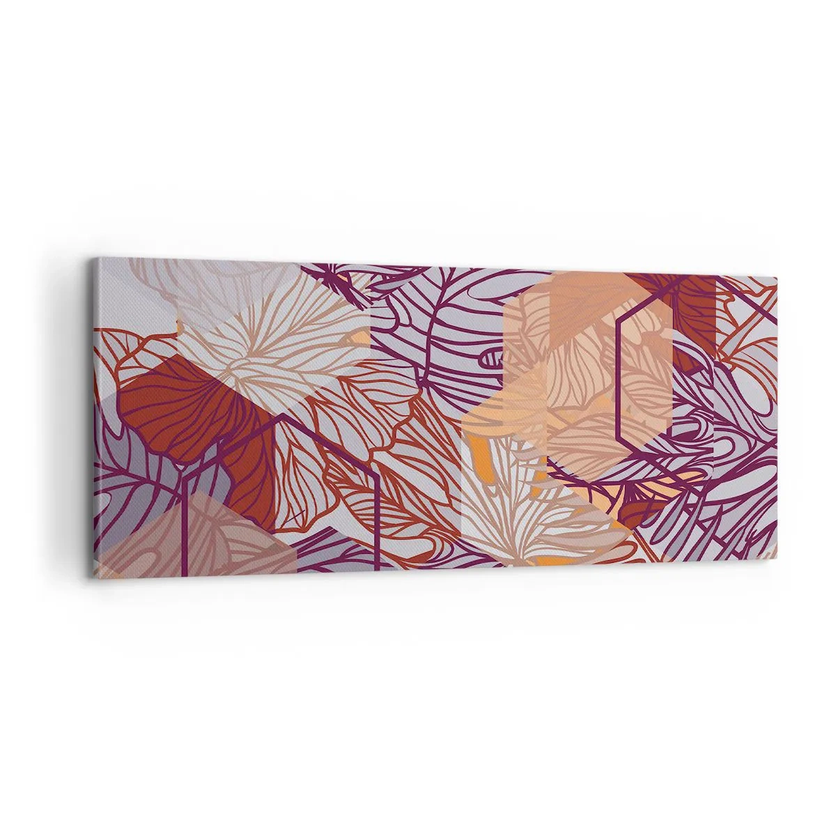Cuadro sobre lienzo - Impresión de Imagen - La unión imposible de la geometría y la naturaleza - 100x40 cm