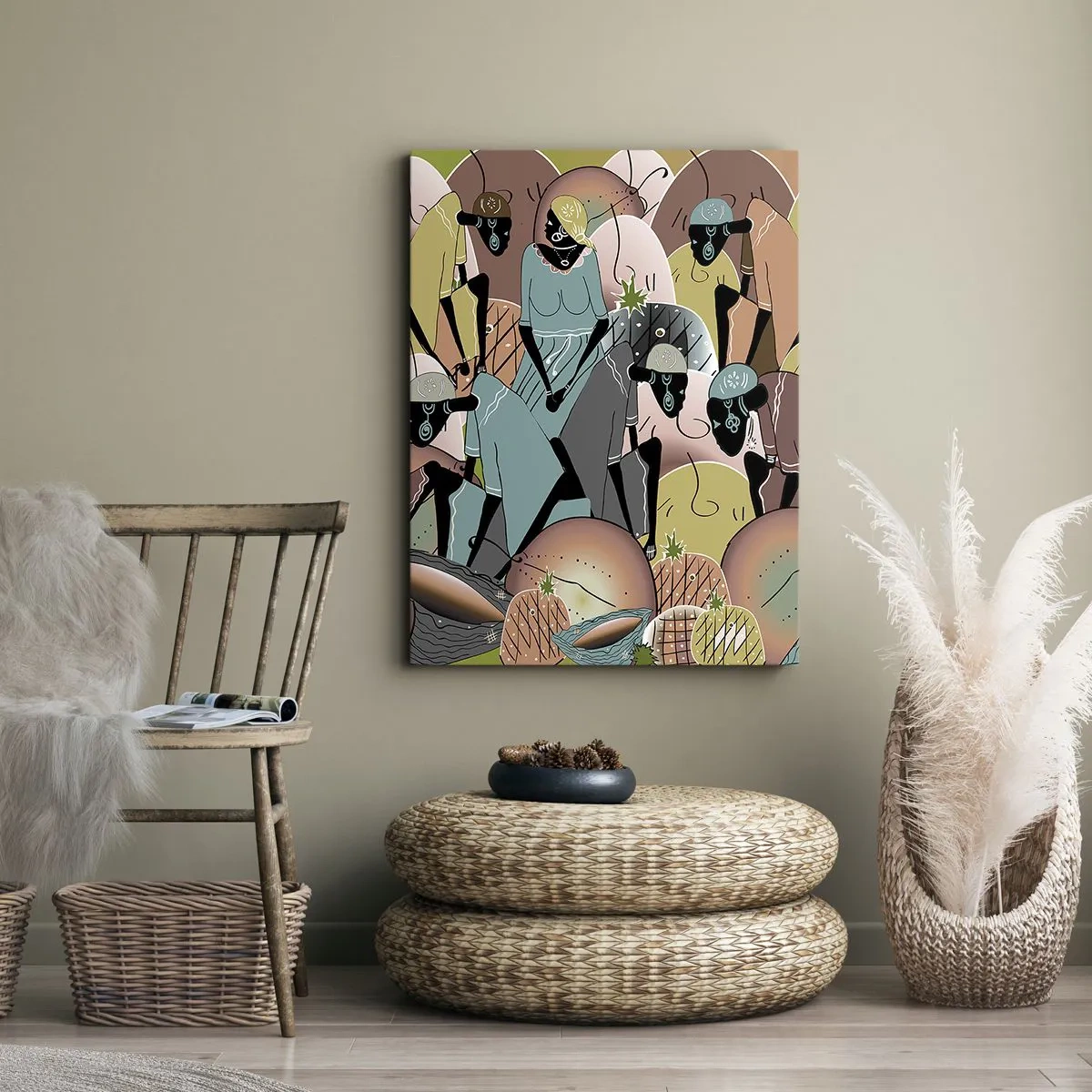 Cuadro sobre lienzo - Impresión de Imagen - Se avecina una gran celebración - 45x80 cm