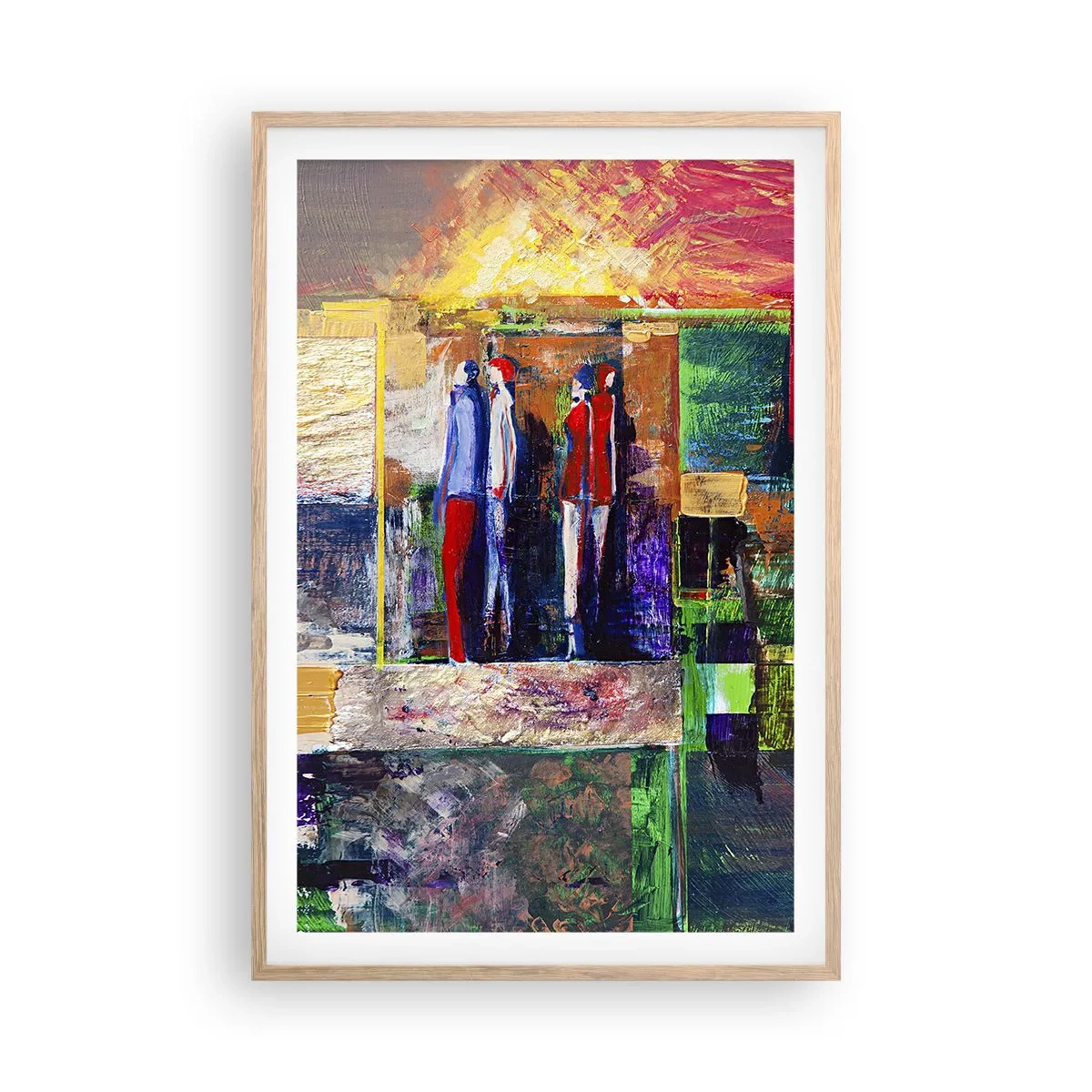 Póster en marco roble claro - Relaciones y emociones - 61x91 cm