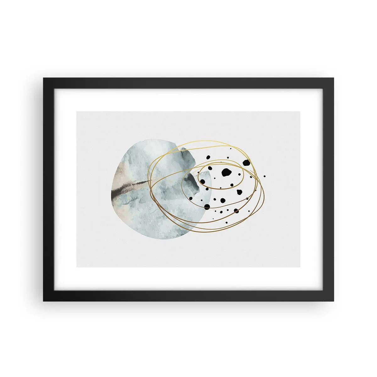 Póster en marco negro - El concepto del espacio - 40x30 cm