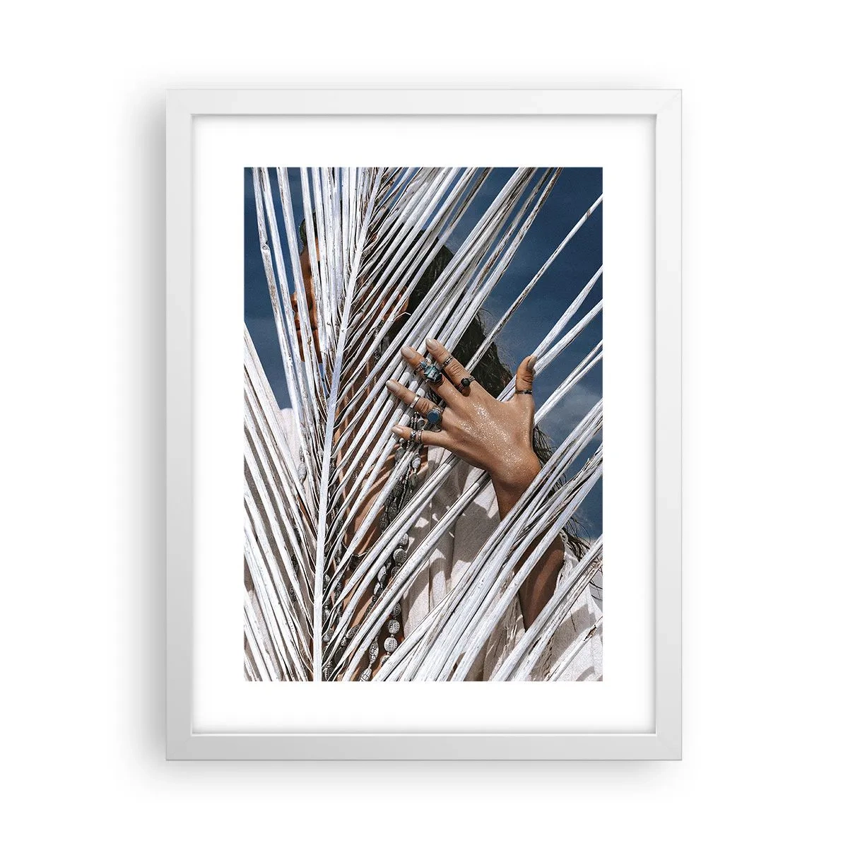 Póster en marco blanco - ¿La mujer chamana? - 30x40 cm