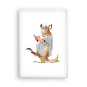 Póster en marco blanco - Léeme un cuento, mamá - 70x100 cm