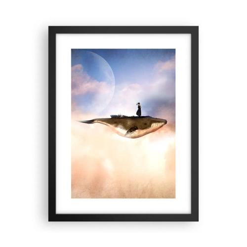Póster en marco negro - Un viaje surrealista - 30x40 cm