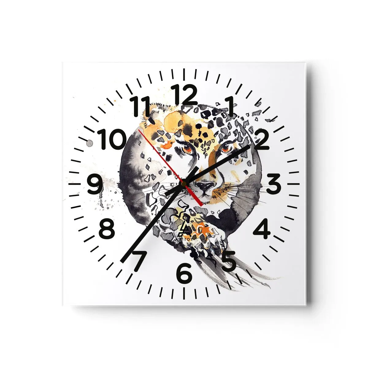 Reloj de pared - Reloj de vidrio - Belleza depredadora - 40x40 cm