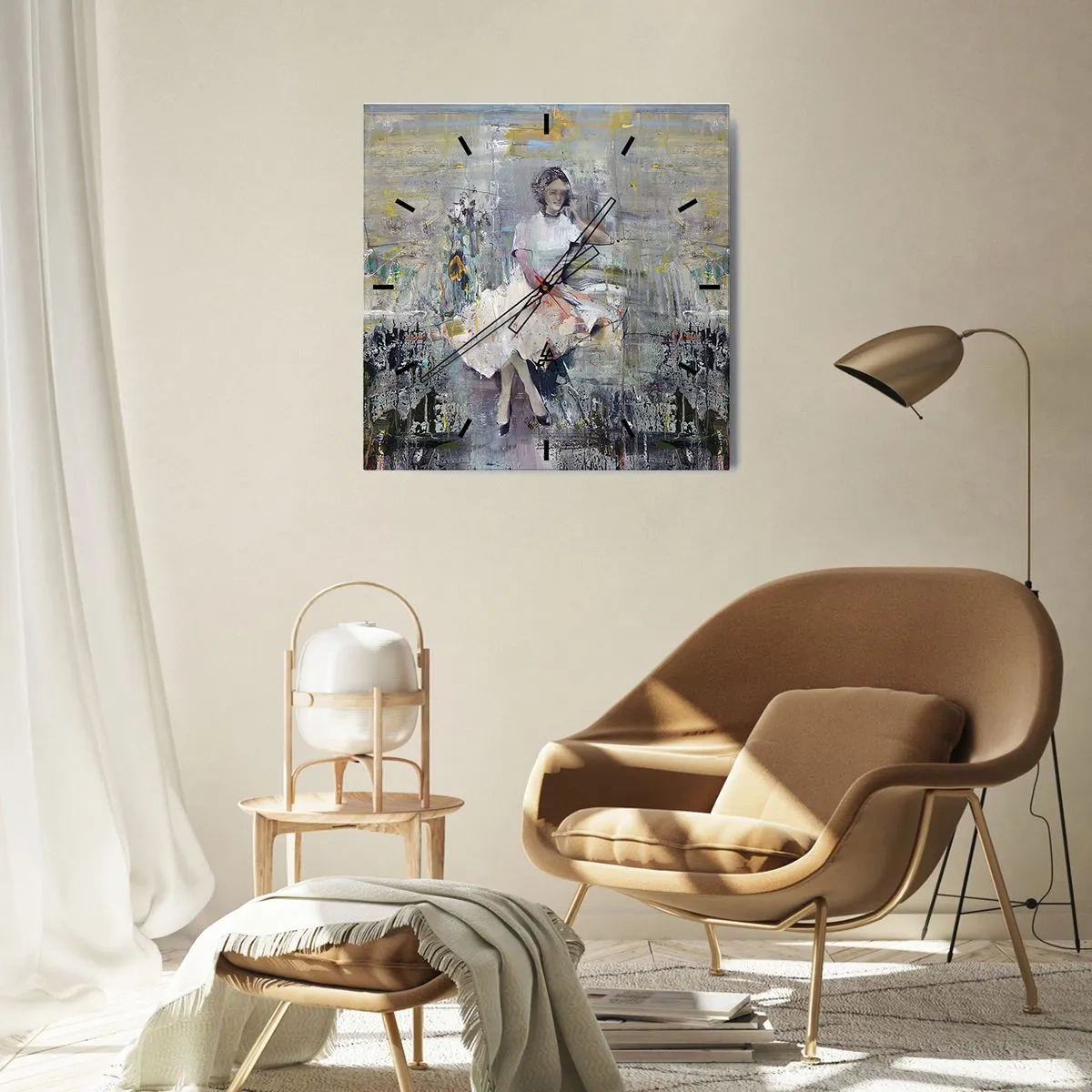 Reloj de pared - Reloj de vidrio - Clásica y moderna - 30x30 cm