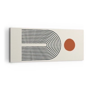 Cuadro sobre lienzo - Impresión de Imagen - Magnetismo de formas y colores - 100x40 cm