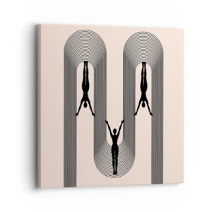Cuadro sobre lienzo - Impresión de Imagen - Al revés, o no - 30x30 cm