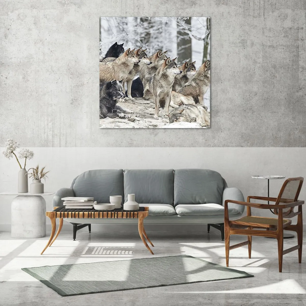 Cuadro sobre vidrio - Impresiones sobre Vidrio - Familiares y amigos - 70x70 cm