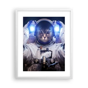 Póster en marco blanco - Houston, tienes un problema. - 40x50 cm