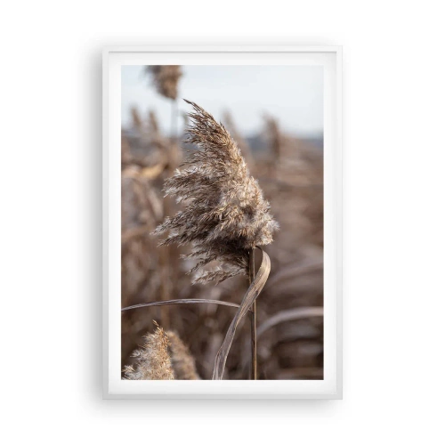 Póster en marco blanco - Es hora de volar con el viento - 61x91 cm