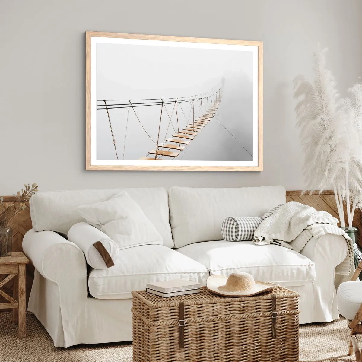 Póster en marco roble claro - ¿Adónde le llevará? - 100x70 cm