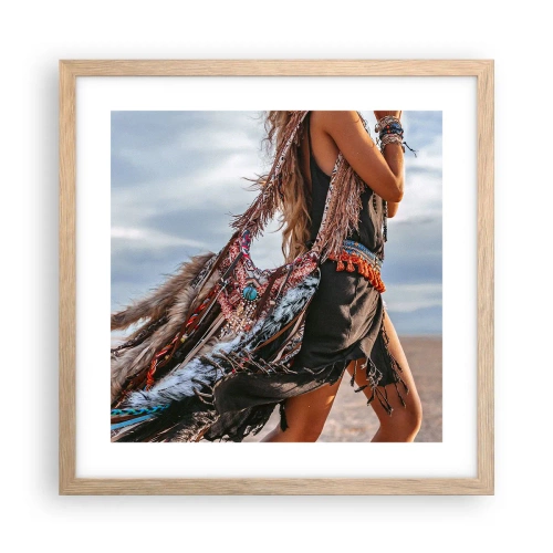 Póster en marco roble claro - La chamana - 40x40 cm