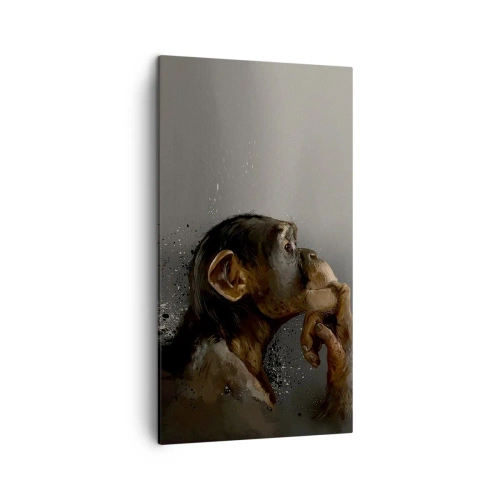 Cuadro sobre lienzo - Impresión de Imagen - La evolución del pensador - 45x80 cm
