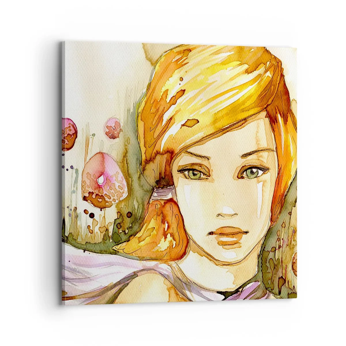 Cuadro sobre lienzo - Impresión de Imagen - Una mirada que calma el alma - 70x70 cm