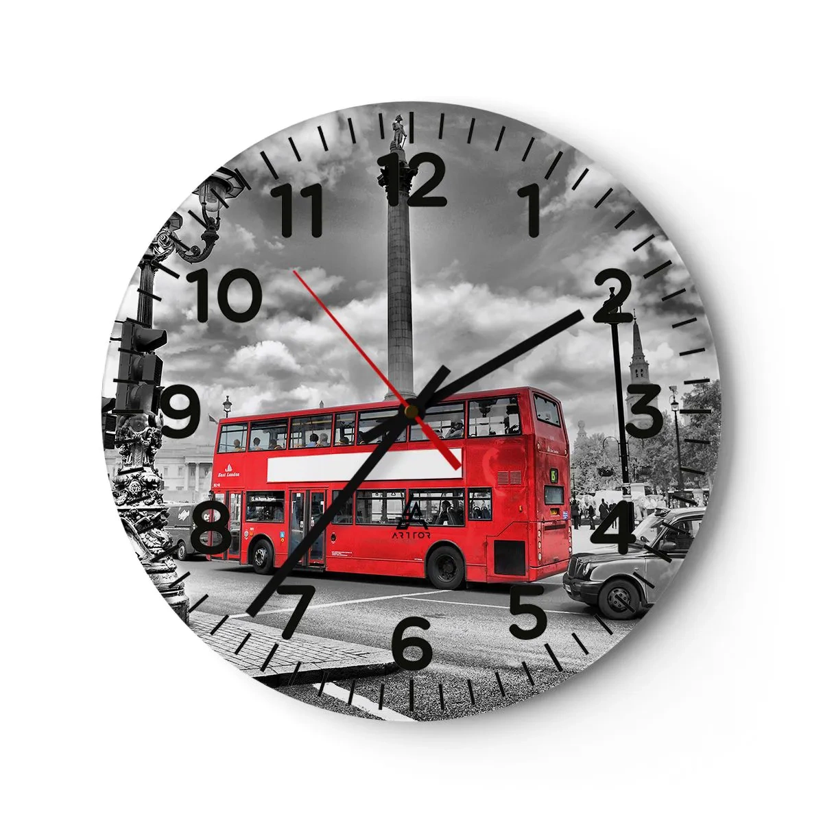 Reloj de pared - Reloj de vidrio - El verdadero torrente sanguíneo de la ciudad - 40x40 cm