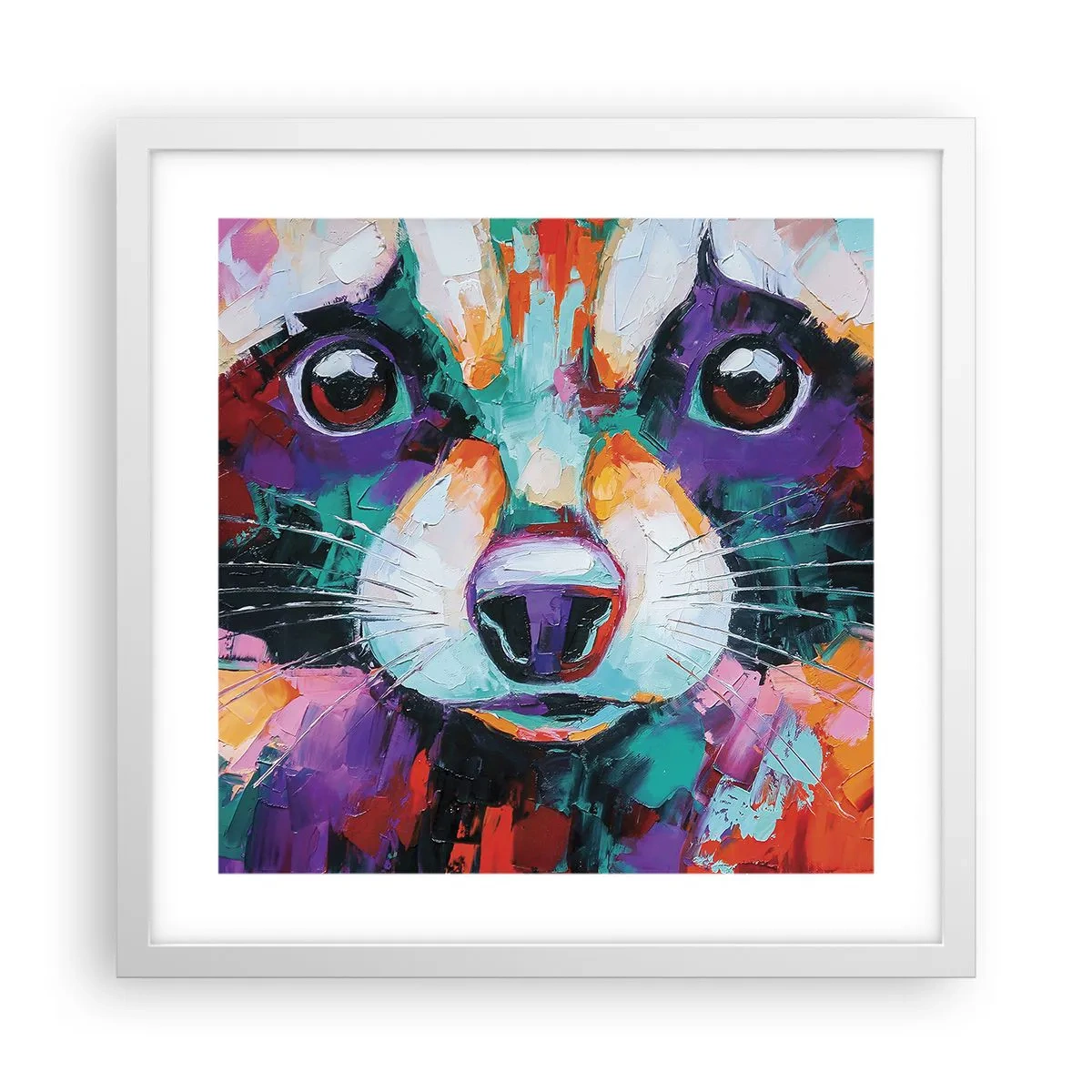 Póster en marco blanco - Solo buenas emociones - 40x40 cm