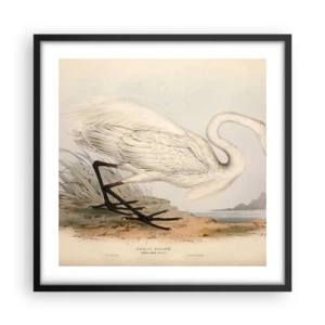 Póster en marco negro - Dama de los juncos - 50x50 cm