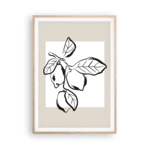 Póster en marco roble claro - Donde el limón madura... - 70x100 cm