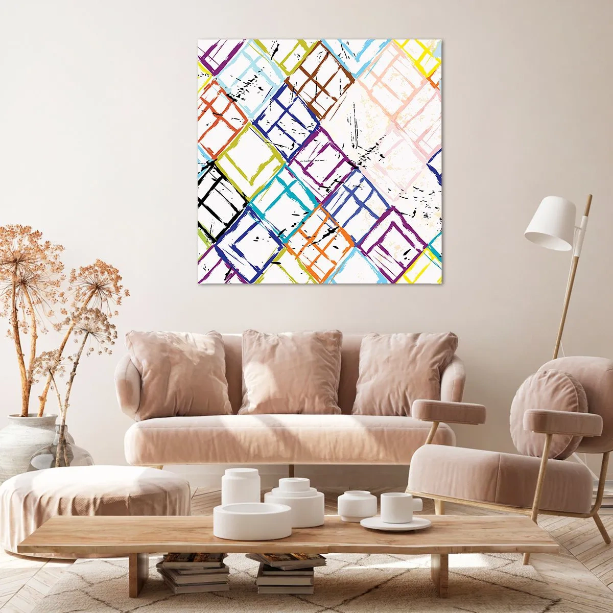 Cuadro sobre lienzo - Impresión de Imagen - Habitáculos en alquiler - 70x70 cm