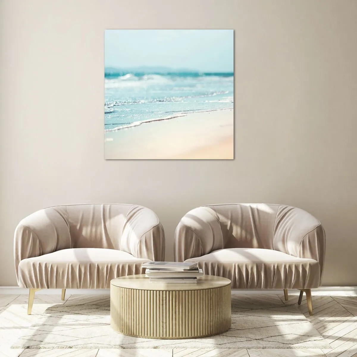 Cuadro sobre vidrio - Impresiones sobre Vidrio - Calor y brisa - 60x60 cm