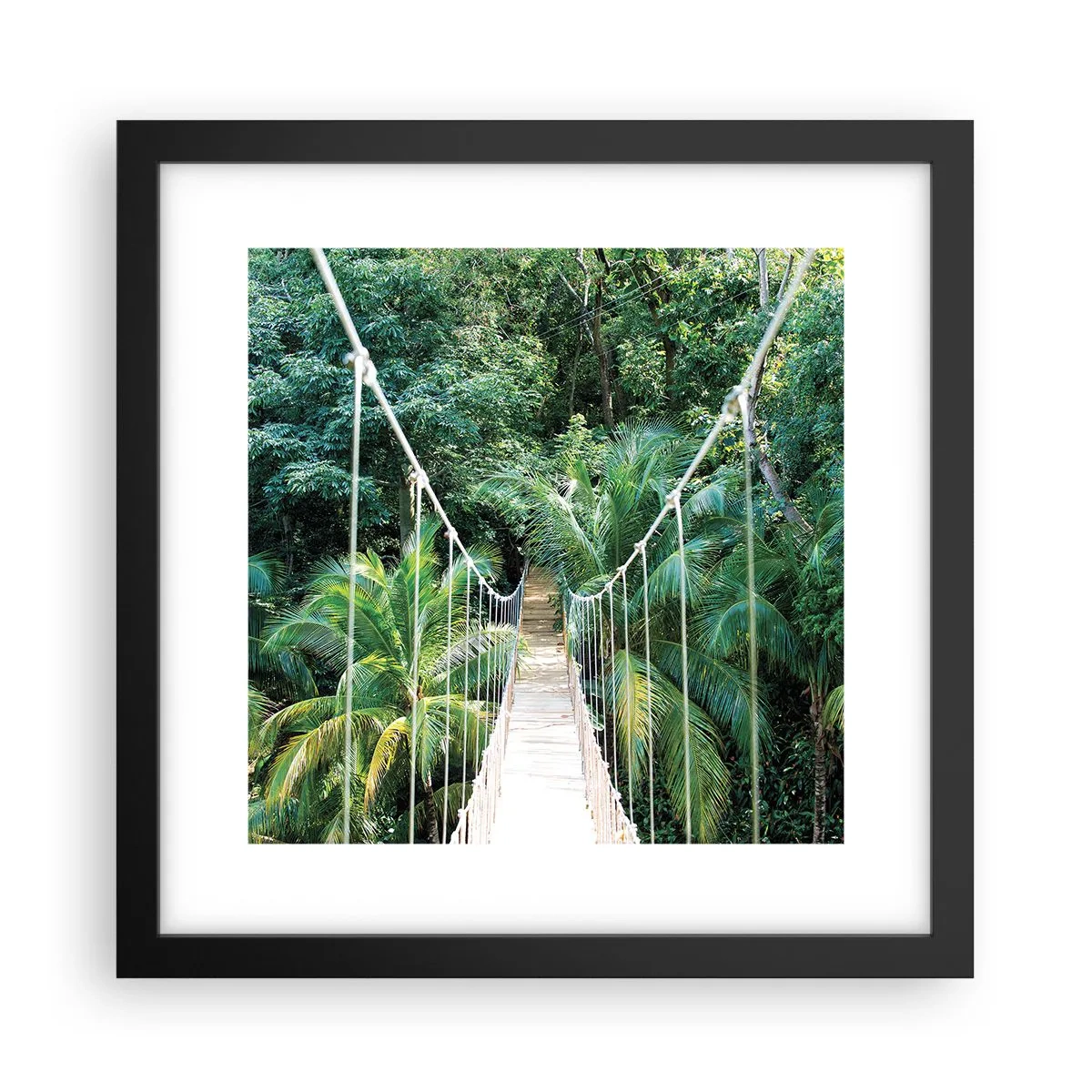 Póster en marco negro - ¡Bienvenido a la selva! - 30x30 cm