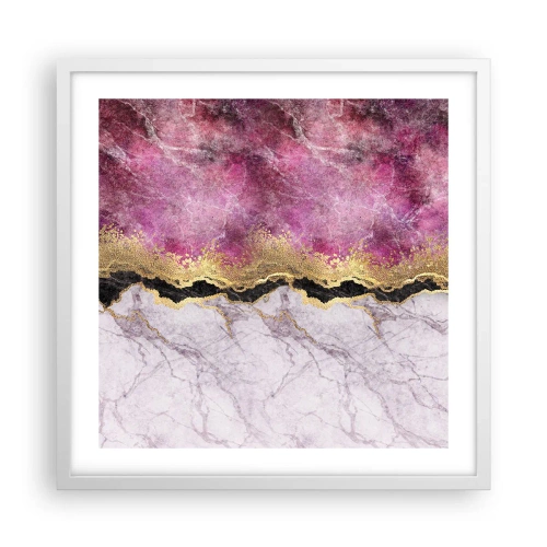 Póster en marco blanco - En la frontera - 50x50 cm