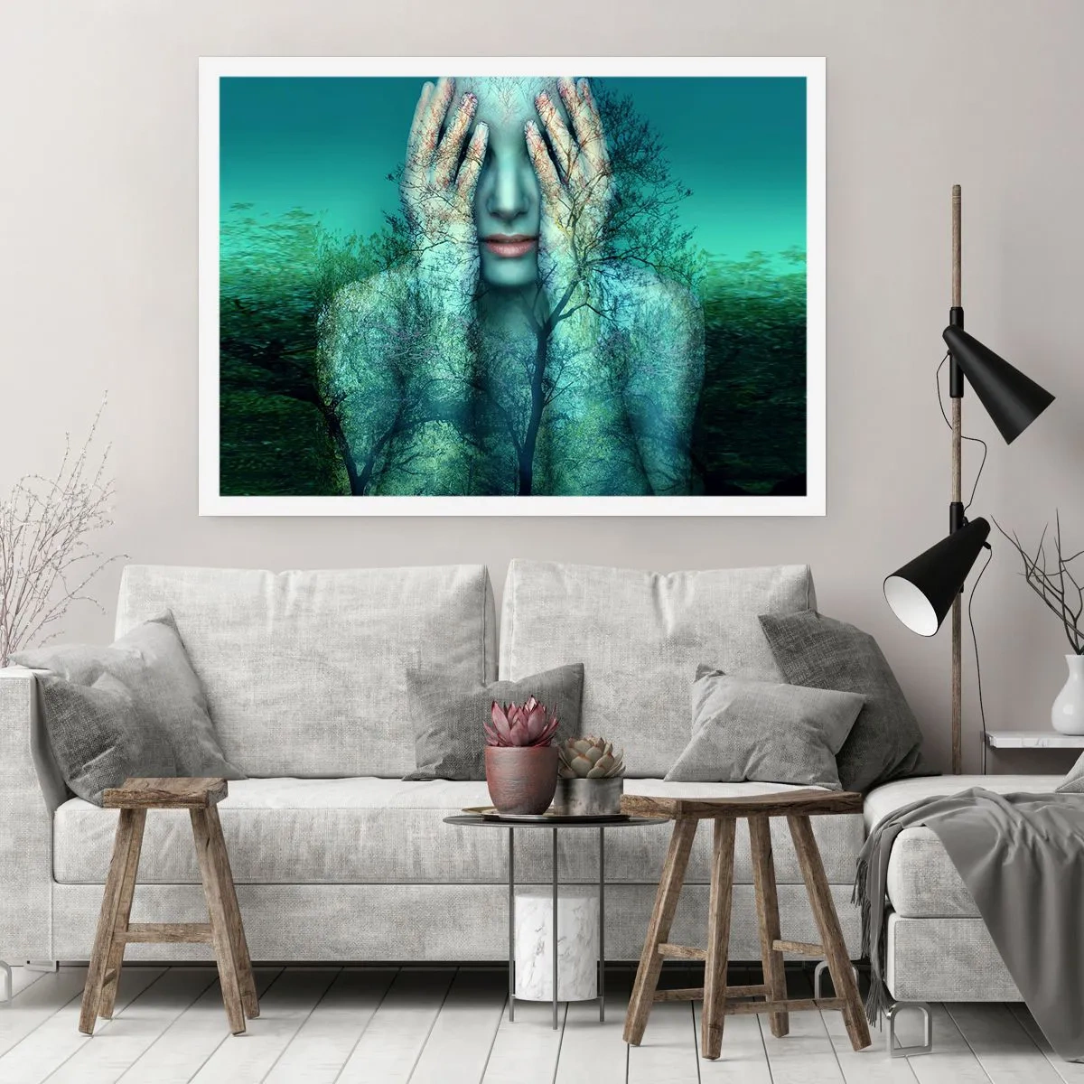 Póster - Sumergida en azul - 70x50 cm