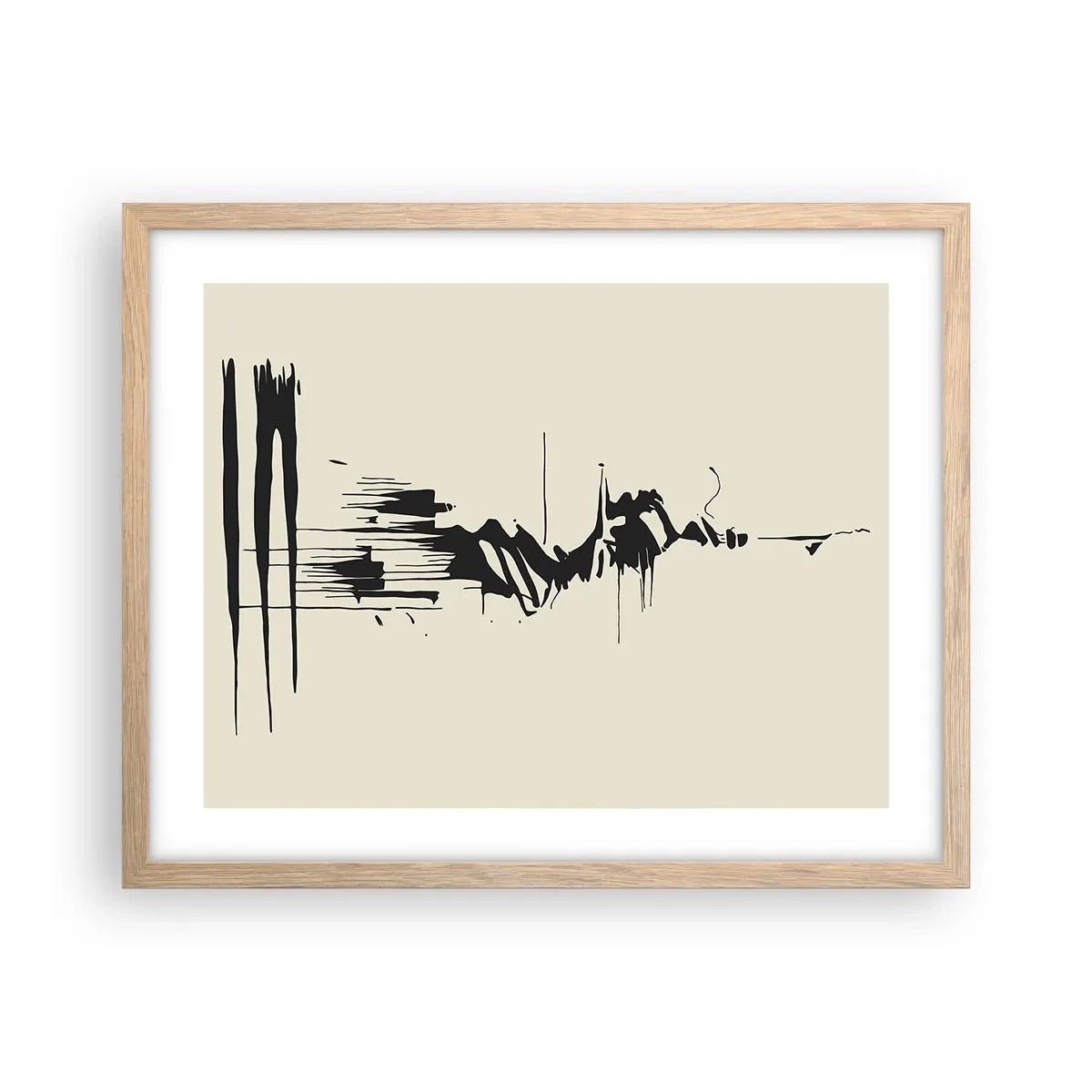 Póster en marco roble claro - Abstracción apresurada - 50x40 cm