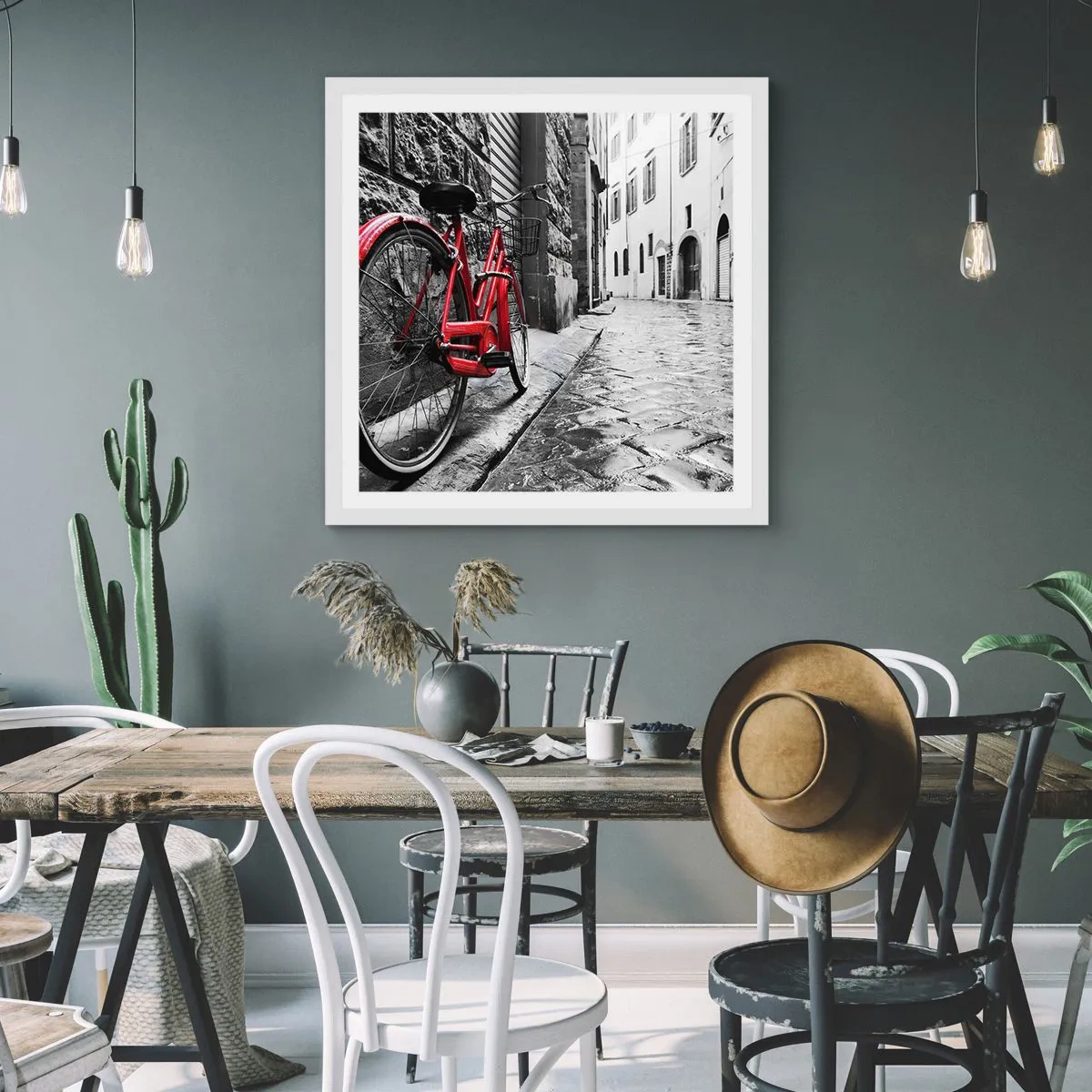 Póster en marco blanco - La verdadera belleza no envejece - 40x40 cm