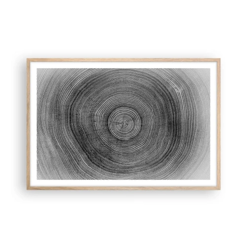 Póster en marco roble claro - El paso del tiempo - 91x61 cm