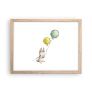 Póster en marco roble claro - ¡Yo también volaré! - 40x30 cm