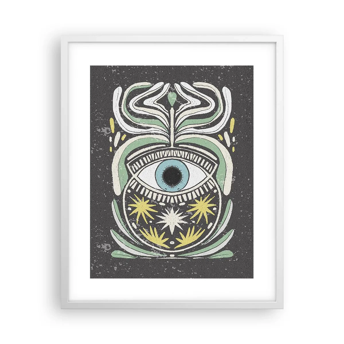 Póster en marco blanco - Rituales tribales - 40x50 cm