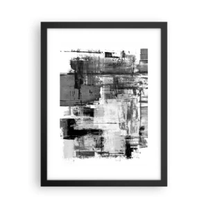 Póster en marco negro - El gris es hermoso - 30x40 cm